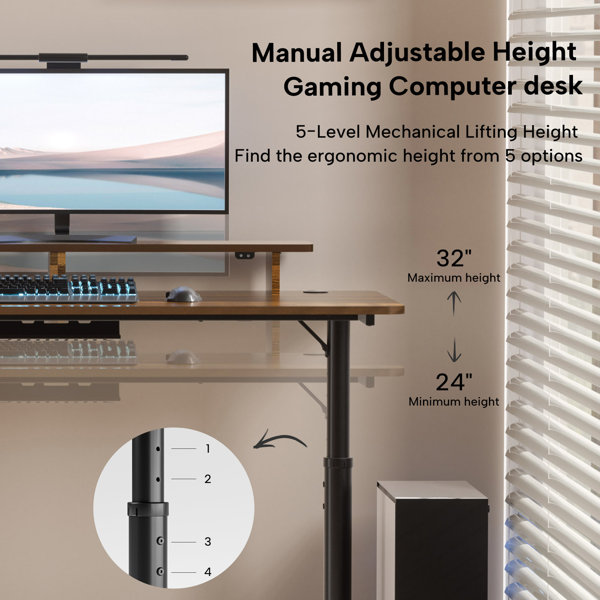 Williston Kathreen 152.4Cm W Height Adjustable Rectangular